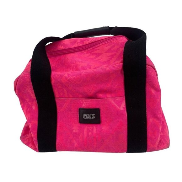 PINK By Victoria's Secret Duffle Bag Duffel Travel Weekender NEON Carry On - Picture 1 of 16